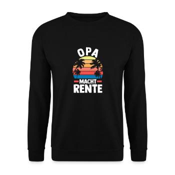 Vacances Vacancier Grand-père Papy - Sweat-shirt Unisexe - noir - Devant - Alina (178cm) & Michal (187cm)