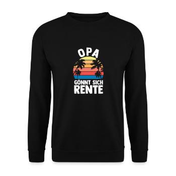 Vacances Vacancier Grand-père Papy - Sweat-shirt Unisexe - noir - Devant - Alina (178cm) & Michal (187cm)
