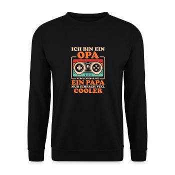 Grandpa Grandpa - Unisex Sweatshirt - black - Front - Alina (178cm) & Michal (187cm)