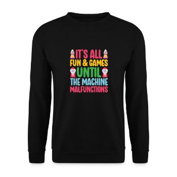 Machine à chewing-gum Machine à chewing-gum - Sweat-shirt Unisexe - noir - Devant - Alina (178cm) & Michal (187cm)
