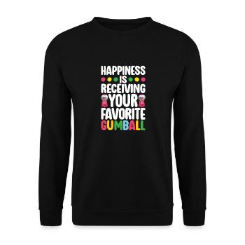 Gumball Machine Chewing Gum Machine - Unisex Sweatshirt - black - Front - Alina (178cm) & Michal (187cm)
