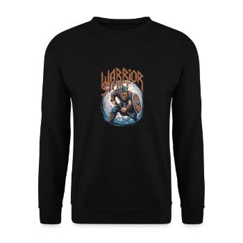 Warrior Spirit Wikinger für einen Wikinger und - Unisex Pullover - Schwarz - Vorne - Alina (178cm) & Michal (187cm)