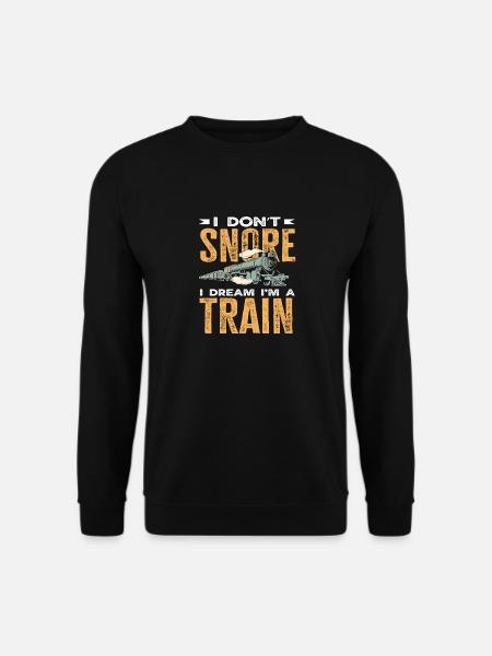 Je ne ronfle pas, je rêve de trains - Sweat-shirt Unisexe - noir