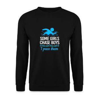Natation Nageurs Piscine Moniteurs de natation - Sweat-shirt Unisexe - noir - Devant - Alina (178cm) & Michal (187cm)