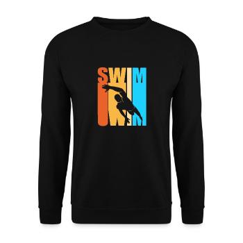 Swimming Swimmers Swimming Pool Swimming Instructors - Unisex Sweatshirt - black - Front - Alina (178cm) & Michal (187cm)