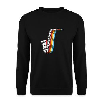 Saxophoniste saxophoniste - Sweat-shirt Unisexe - noir - Devant - Alina (178cm) & Michal (187cm)