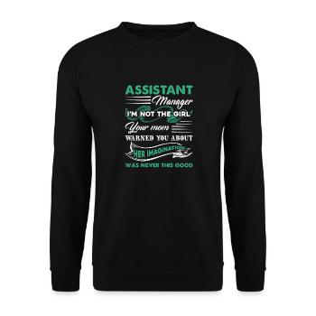 Assistant Manager Assistant Manager Girl - Unisex Sweatshirt - black - Front - Alina (178cm) & Michal (187cm)