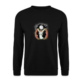 Angel Spiritual Rosary Celestial Protector - Unisex Sweatshirt - black - Front - Alina (178cm) & Michal (187cm)