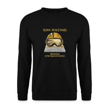 SIM RACING Adrenaline at the touch - Unisex Pullover - Schwarz - Vorne - Alina (178cm) & Michal (187cm)