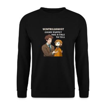 VENTRILOQUIST EVERY PUPPET HAS A TALE TO - Unisex Sweatshirt - black - Front - Alina (178cm) & Michal (187cm)