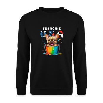 FRENCHIE USA - Unisex Pullover - Schwarz - Vorne - Alina (178cm) & Michal (187cm)