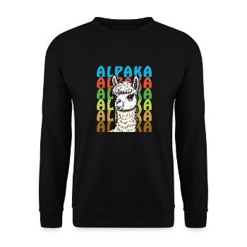 ALPAKA - Unisex Pullover - Schwarz - Vorne - Alina (178cm) & Michal (187cm)