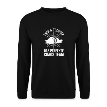 Father Dad And Daughter - Unisex Sweatshirt - black - Front - Alina (178cm) & Michal (187cm)