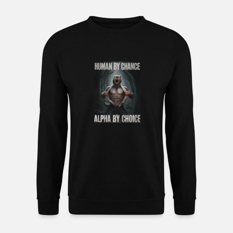 Wolf Wölfe Tier Jaulen - Unisex Pullover - Schwarz