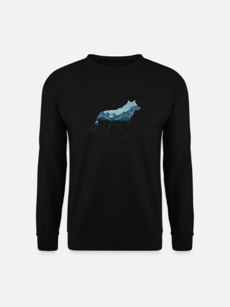 loup loups animal hurler - Sweat-shirt Unisexe - noir