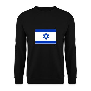 Etudes du drapeau d’Israël - Sweat-shirt Unisexe - noir - Devant - Alina (178cm) & Michal (187cm)