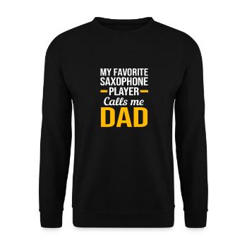 Saxophoniste saxophoniste - Sweat-shirt Unisexe - noir - Devant - Alina (178cm) & Michal (187cm)
