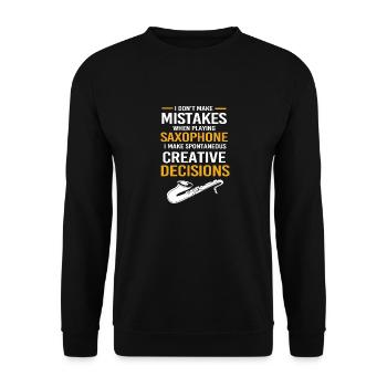 Saxophon Saxophonist - Unisex Pullover - Schwarz - Vorne - Alina (178cm) & Michal (187cm)