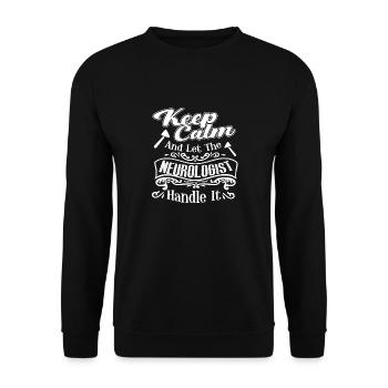 Neurologist Let Neurologist Handle It - Unisex Sweatshirt - black - Front - Alina (178cm) & Michal (187cm)