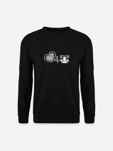 Mechanical Engineer Heartbeat - Unisex Sweatshirt - black