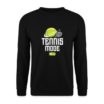 Drôle de joueur de tennis Raquette Tennis - Sweat-shirt Unisexe - noir - Devant - Alina (178cm) & Michal (187cm)