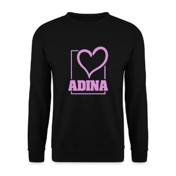 Bachelorette Adina - Unisex Sweatshirt - black - Front - Alina (178cm) & Michal (187cm)