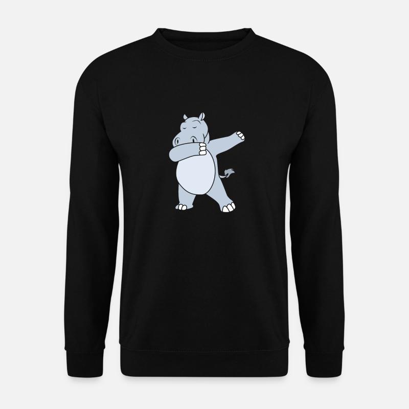 Nilpferd - Unisex Pullover - Schwarz