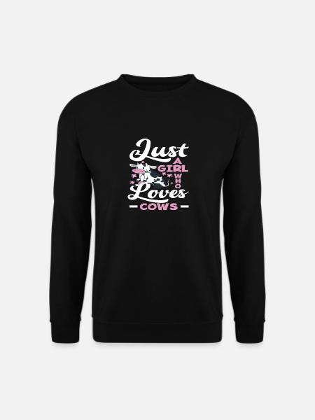 Ein Mädchen Das Kühe Liebt - Unisex Pullover - Schwarz