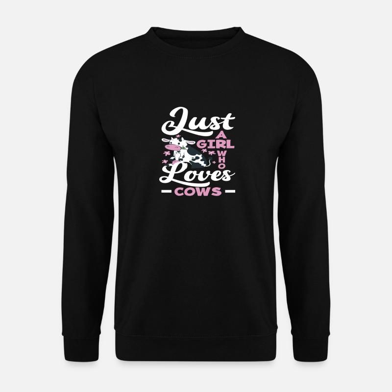Ein Mädchen Das Kühe Liebt - Unisex Pullover - Schwarz