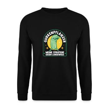 Gardener Cucumber Farmer Garden - Unisex Sweatshirt - black - Front - Alina (178cm) & Michal (187cm)