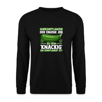 Gardener Cucumber Farmer Garden - Unisex Sweatshirt - black - Front - Alina (178cm) & Michal (187cm)