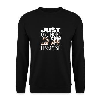 Only one more cow promised - Unisex Sweatshirt - black - Front - Alina (178cm) & Michal (187cm)