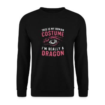 Dragon Mystique Dragon Fantasy - Sweat-shirt Unisexe - noir - Devant - Alina (178cm) & Michal (187cm)