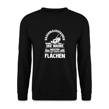 jardinier tondeuse à gazon agriculteur jardin - Sweat-shirt Unisexe - noir - Devant - Alina (178cm) & Michal (187cm)