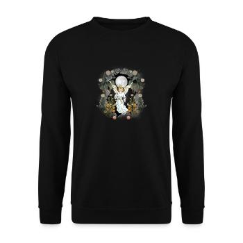 mystical angel forest full moon nature fairy tale child - Unisex Sweatshirt - black - Front - Alina (178cm) & Michal (187cm)