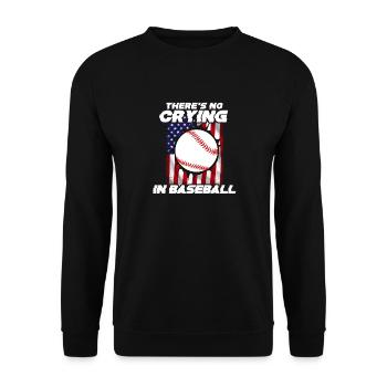 Baseball Sport Baseballspieler Pitcher Catcher USA - Unisex Pullover - Schwarz - Vorne - Alina (178cm) & Michal (187cm)