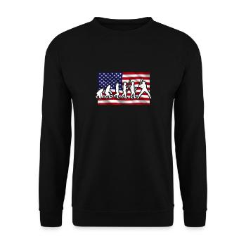 Baseball Sports Baseball Player Pitcher Catcher USA - Unisex Sweatshirt - black - Front - Alina (178cm) & Michal (187cm)