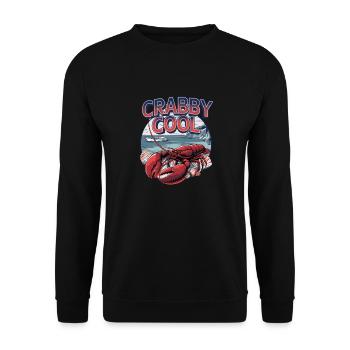 Crabby Cool für Meeresfrüchte Liebhaber - Unisex Pullover - Schwarz - Vorne - Alina (178cm) & Michal (187cm)
