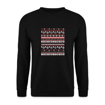 Funny Christmas Math - Unisex Sweatshirt - black - Front - Alina (178cm) & Michal (187cm)