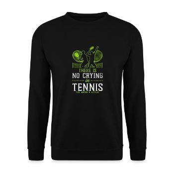 Funny Tennis Player Racket There - Unisex Sweatshirt - black - Front - Alina (178cm) & Michal (187cm)