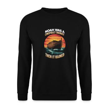 Conspiracy theorist Conspiracy theory - Unisex Sweatshirt - black - Front - Alina (178cm) & Michal (187cm)