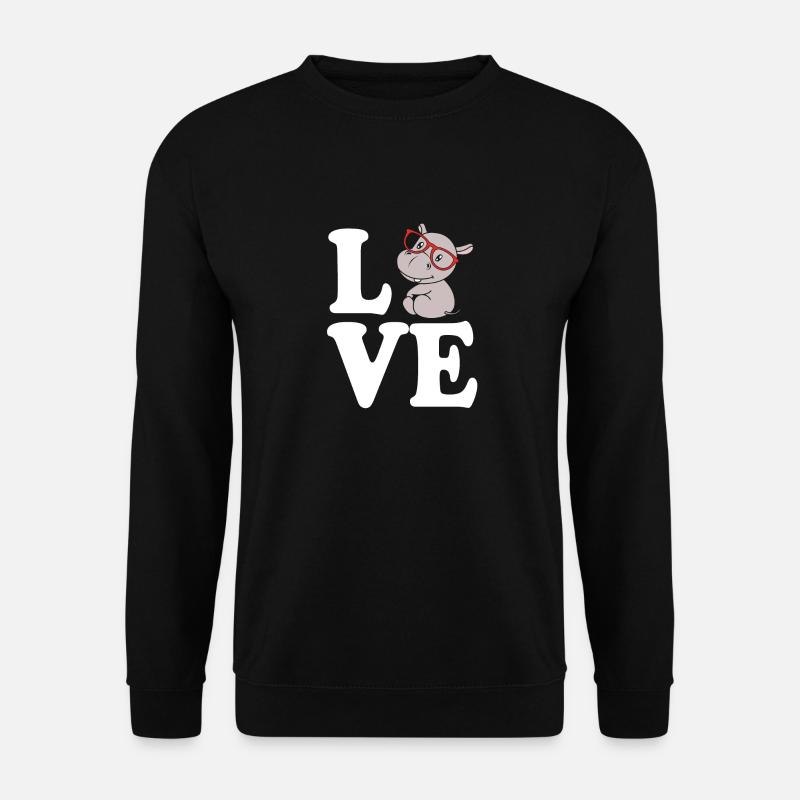 Nilpferd - Unisex Pullover - Schwarz
