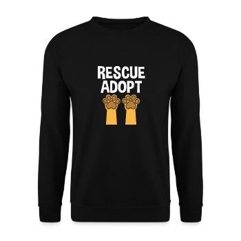 Cat Rescue Animal Rights Animal Rescue Animal Shelter - Unisex Sweatshirt - black - Front - Alina (178cm) & Michal (187cm)