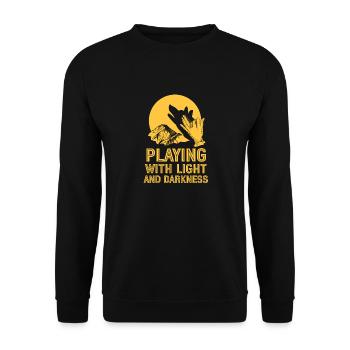 Shadow Puppetry Theater Show Art - Unisex Sweatshirt - black - Front - Alina (178cm) & Michal (187cm)