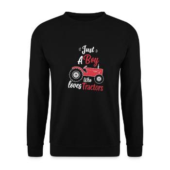 Tracteur Trekker Agriculteur Agriculteur Ferme Tracteur Champ - Sweat-shirt Unisexe - noir - Devant - Alina (178cm) & Michal (187cm)