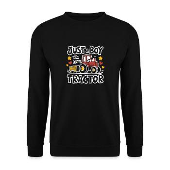 Tracteur Trekker Agriculteur Agriculteur Ferme Tracteur Champ - Sweat-shirt Unisexe - noir - Devant - Alina (178cm) & Michal (187cm)