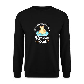 Sauvetage des animaux Droits des animaux Refuge pour animaux de sauvetage des animaux - Sweat-shirt Unisexe - noir - Devant - Alina (178cm) & Michal (187cm)