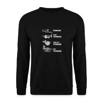 Posaune - Unisex Pullover - Schwarz - Vorne - Alina (178cm) & Michal (187cm)