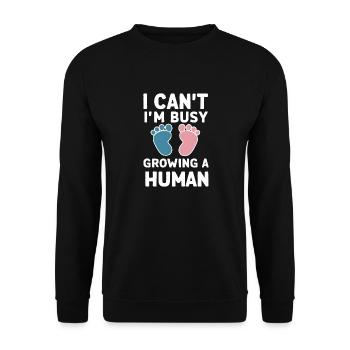 Grossesse Grossesse Accouchement - Sweat-shirt Unisexe - noir - Devant - Alina (178cm) & Michal (187cm)