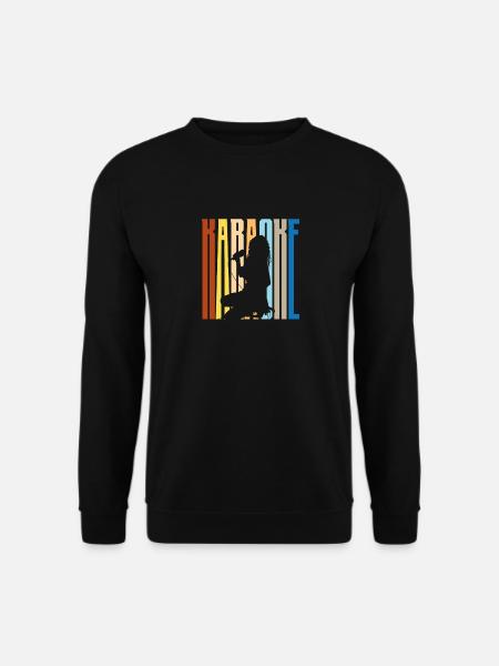 Karaoke Singer Silhouette Retro - Unisex Sweatshirt - black